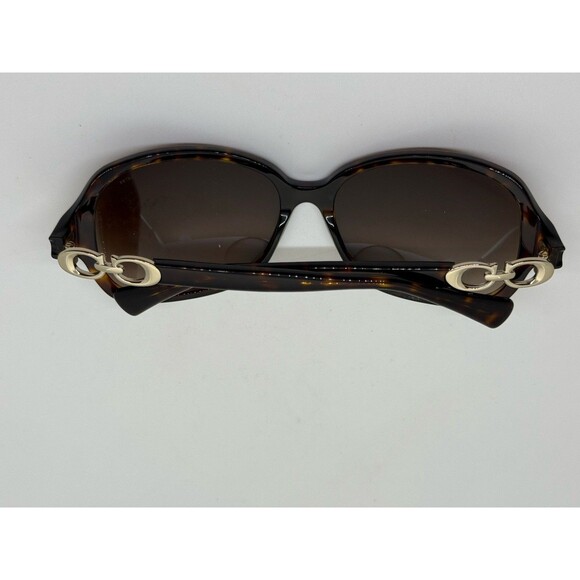 Coach Round Sunglasses HC 8146 (L949)  Brown Lens Gold Accents 58-16 135mm main image 12